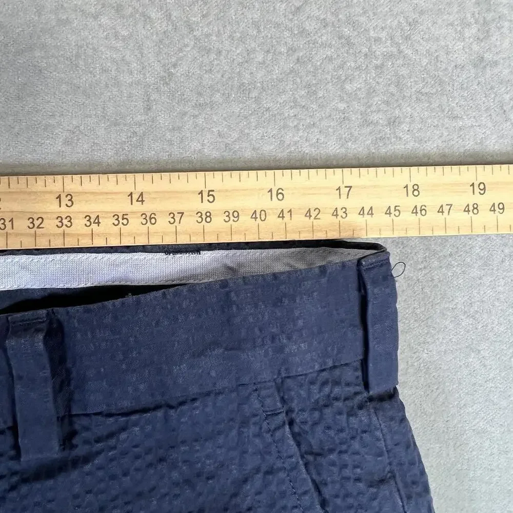 Brooks Brothers Clark Pants Mens 35x32 Navy Genuine Seersucker Chino Trousers